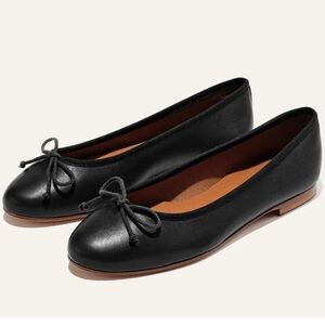 Margaux The Demi Leather Ballet Flat In Black Nappa Size 39M